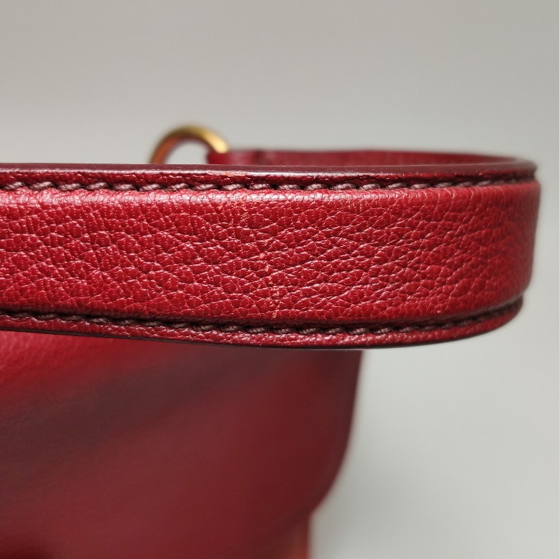 Miu Miu Madras羊皮拼色金屬扣斜挎包單肩包-15