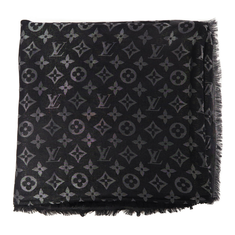 LOUIS VUITTON 絲質/金屬/羊毛Scarf圍巾-1