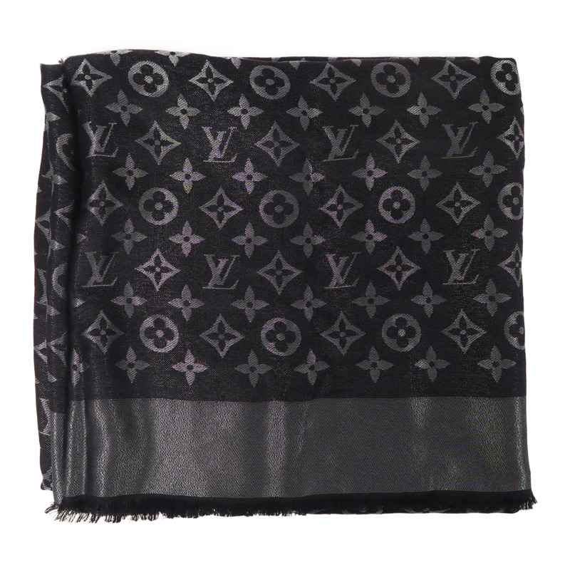 LOUIS VUITTON 絲質/金屬/羊毛Scarf圍巾-2