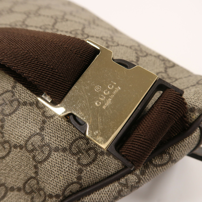 GUCCI 塗層帆布Waist Bag金扣腰包-14