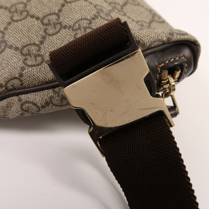 GUCCI 塗層帆布Waist Bag金扣腰包-15