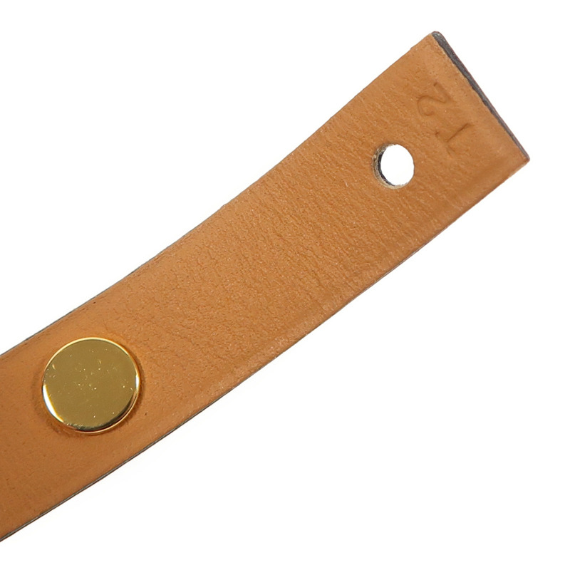 HERMES 金屬/Swift皮革Medor Infini Cloute Double Tour手鐲-4