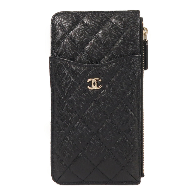 CHANEL 牛皮皮革Card Case金扣卡片套-0