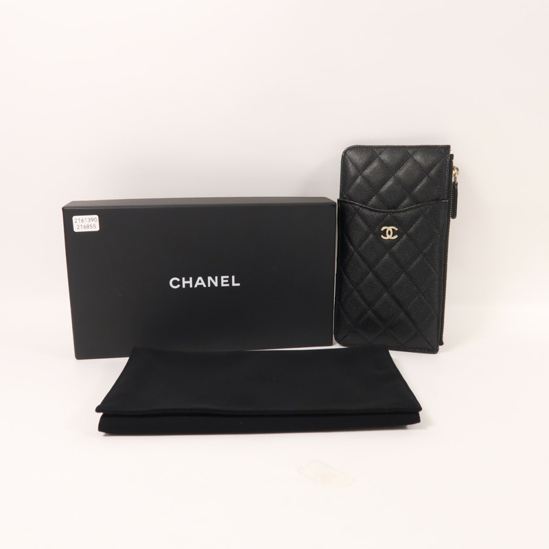 CHANEL 牛皮皮革Card Case金扣卡片套-7