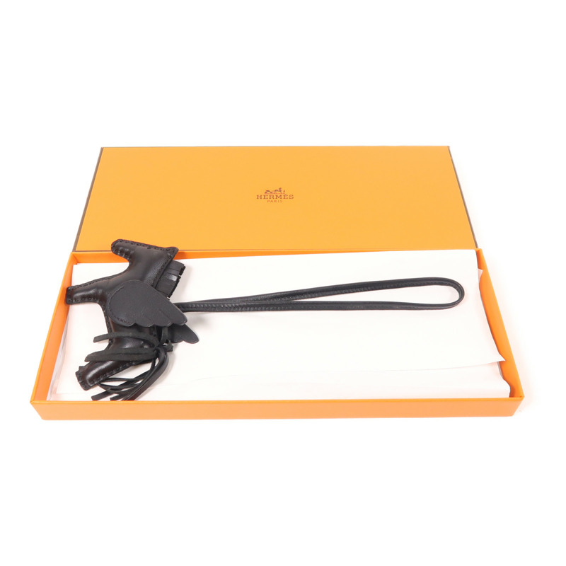 HERMES Milo/Swift皮革Rodeo Pegase PM掛飾-7