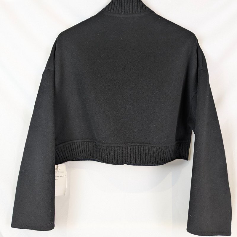 莉亞精品♡Hermes 喀什米爾羊毛落肩短版外套 尺碼36 近新閒置-4