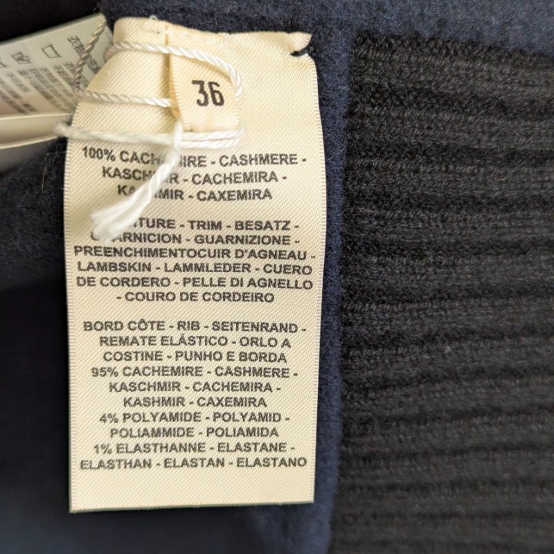 莉亞精品♡Hermes 喀什米爾羊毛落肩短版外套 尺碼36 近新閒置-7