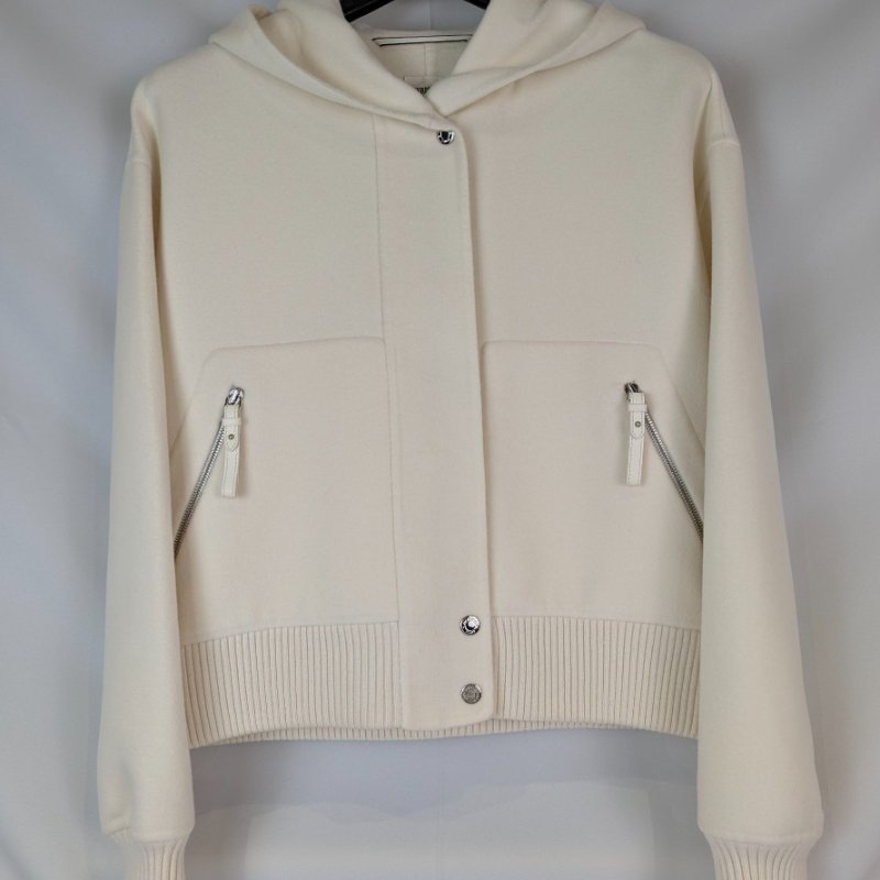 莉亞精品♡Hermes 羊絨連帽外套 尺碼38 近新閒置-0