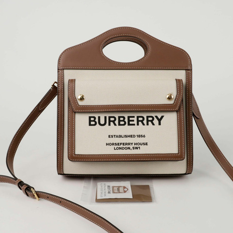 BURBERRY 口袋迷你手提單肩包 8031746