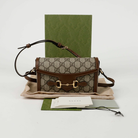 GUCCI Horsebit 1955 迷你肩斜背包 699296