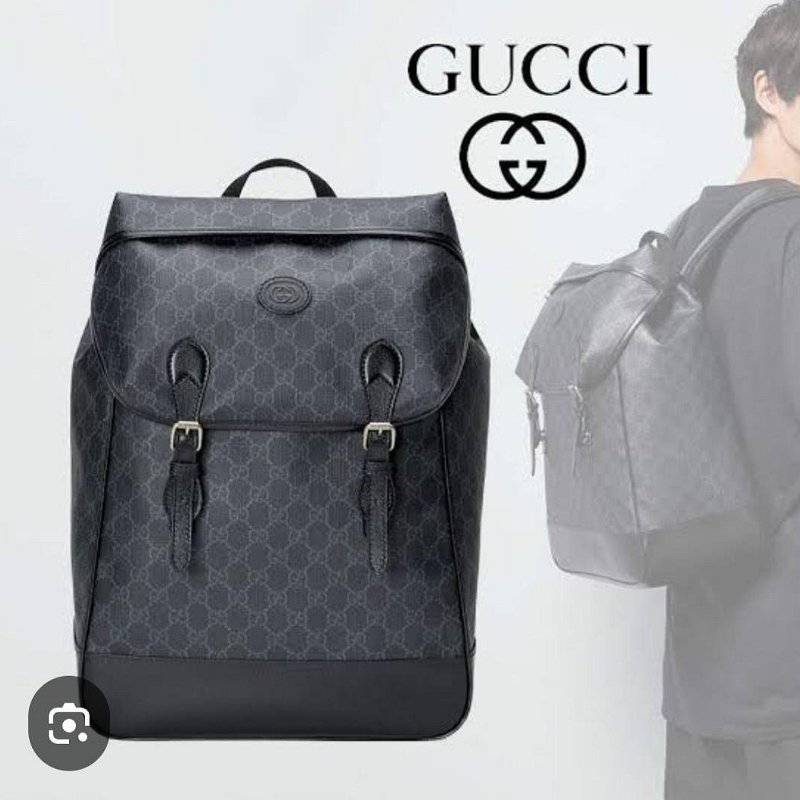 💎Han's house精品服飾💎GUCCI 古馳 GG Supreme 後背包 現貨 原價65500-4