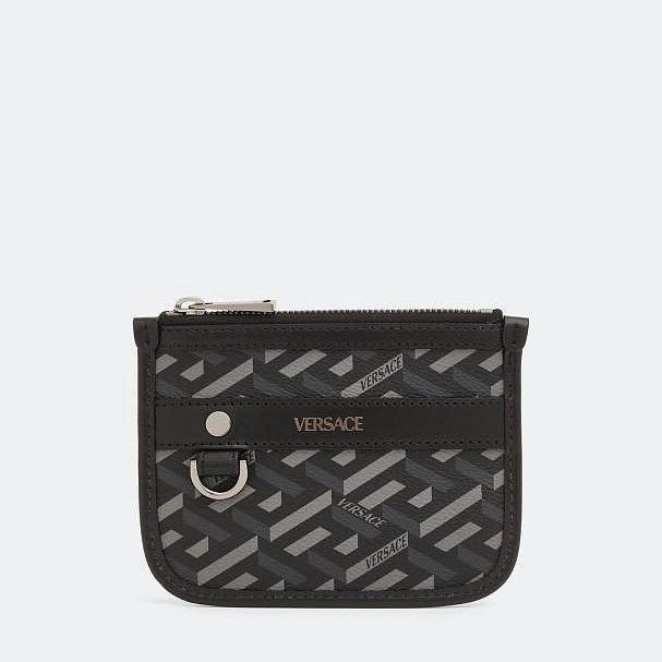💎Han's house精品服飾💎VERSACE 凡賽斯 女神頭 頂級黑牌 多用途 手拿 零錢 卡包 15X11CM-6