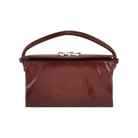 Gucci 漆皮纯色双Glogo标志手提包