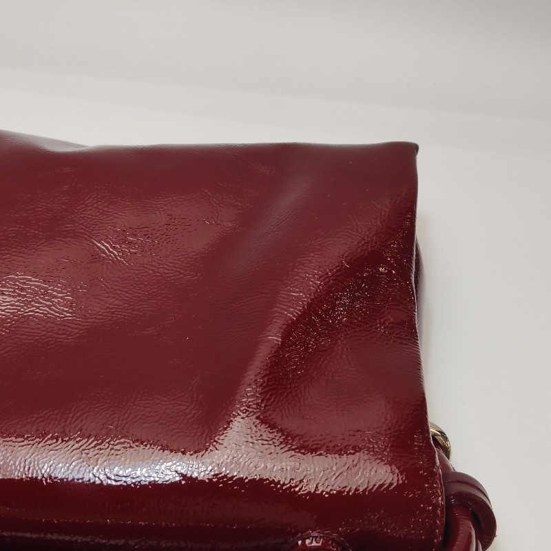 Gucci 漆皮纯色双Glogo标志手提包-12