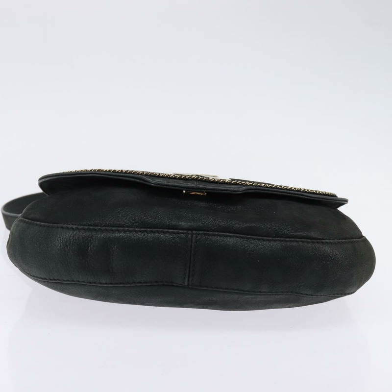 【日本直送】FENDI 肩背包 聚酯纖維 黑色 金色 正品 ep11289-4