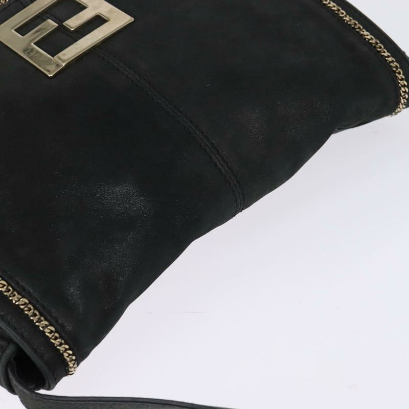 【日本直送】FENDI 肩背包 聚酯纖維 黑色 金色 正品 ep11289-5