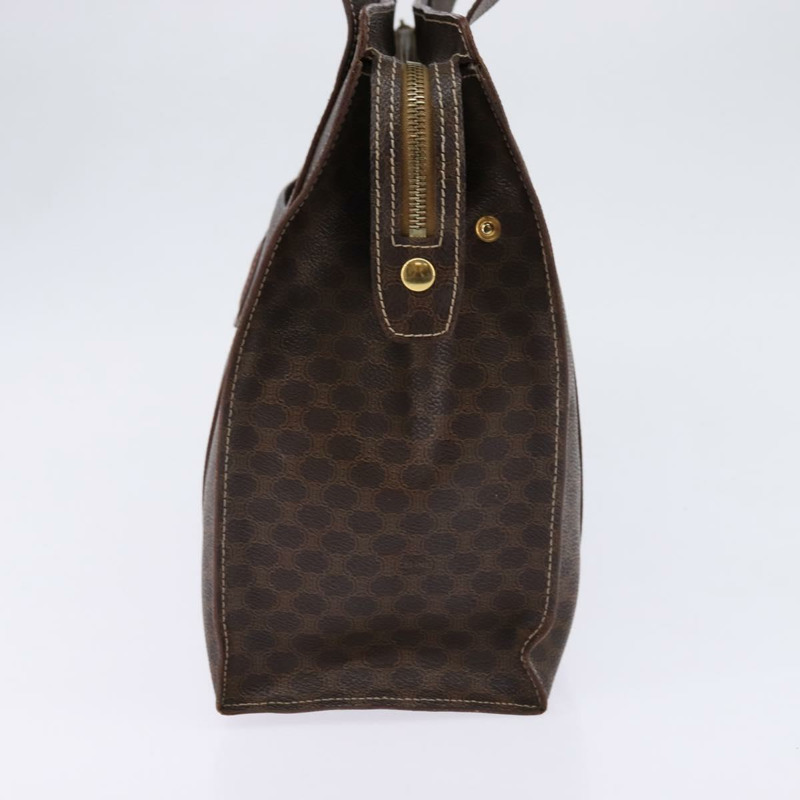 【日本直送】CELINE Macadam帆布手提包 PVC皮革 棕色 金色 正品 146732-3