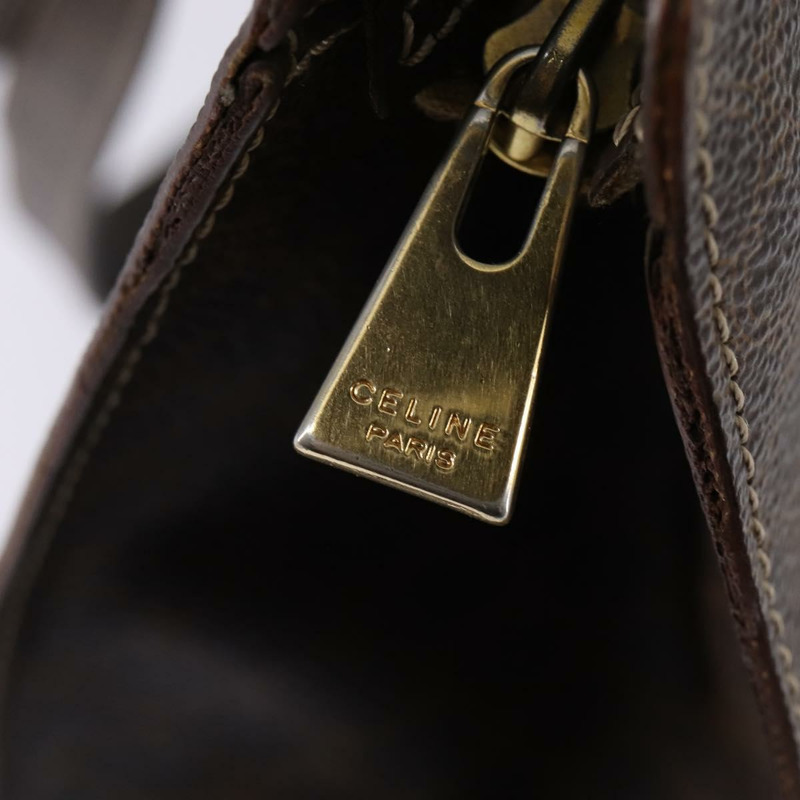 【日本直送】CELINE Macadam帆布手提包 PVC皮革 棕色 金色 正品 146732-9