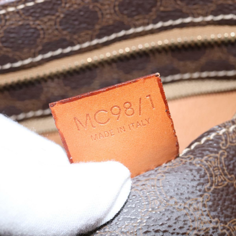 【日本直送】CELINE Macadam帆布手提包 PVC皮革 棕色 金色 正品 146732-11