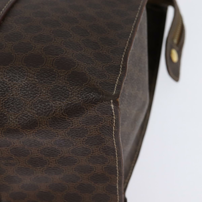 【日本直送】CELINE Macadam帆布手提包 PVC皮革 棕色 金色 正品 146732-13