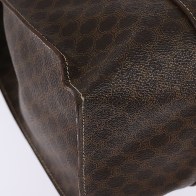 【日本直送】CELINE Macadam帆布手提包 PVC皮革 棕色 金色 正品 146732-14