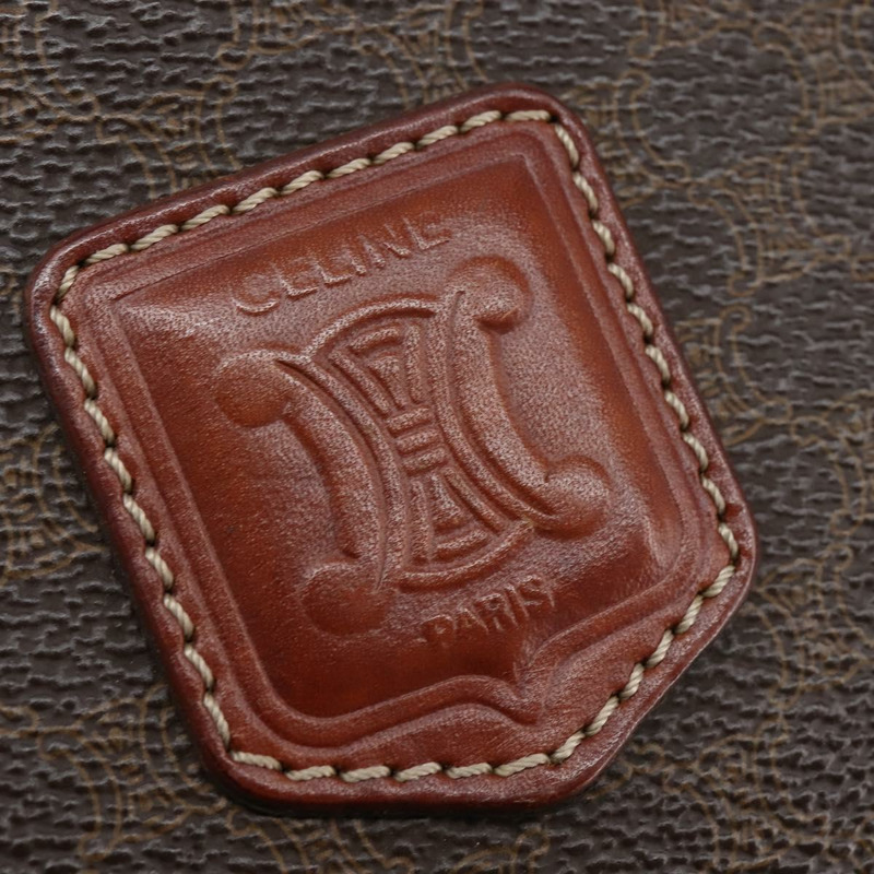 【日本直送】CELINE Macadam帆布手提包 PVC皮革 棕色 金色 正品 146732-16