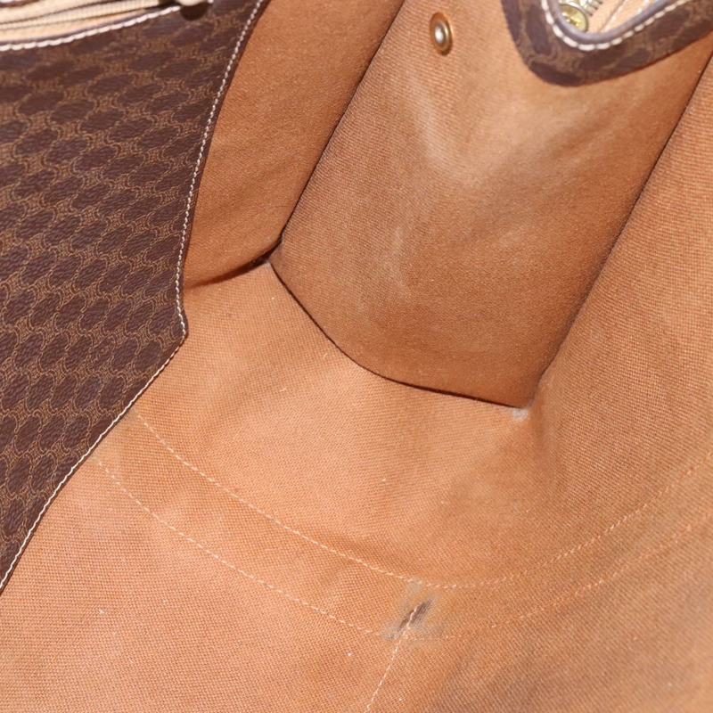 【日本直送】CELINE Macadam帆布手提包 PVC皮革 棕色 金色 正品 146732-18