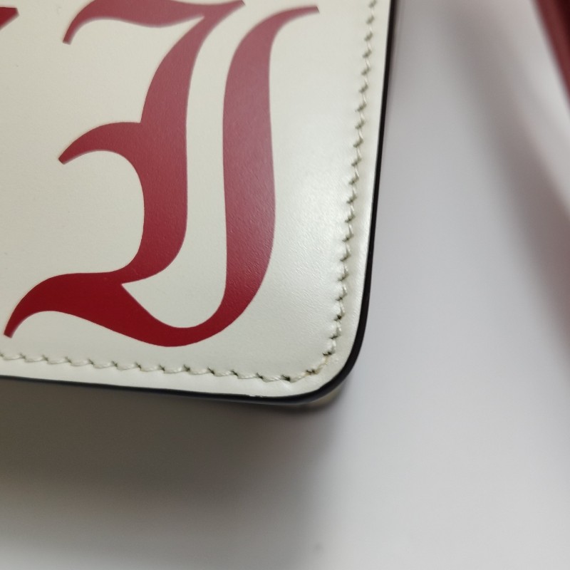 Gucci牛皮緞面拼色翻蓋單肩包-16