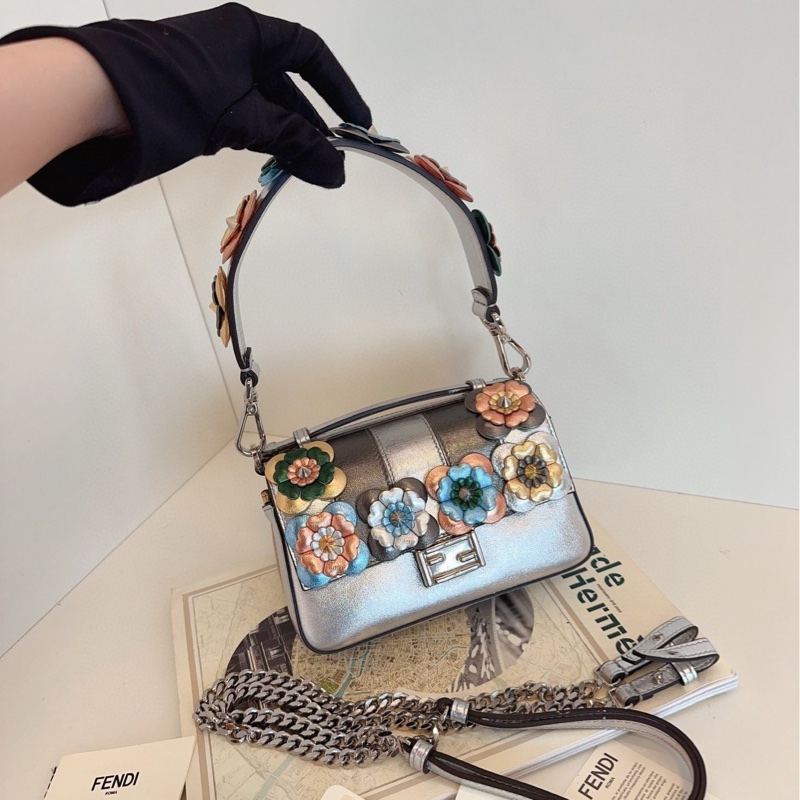 Fendi雙面花卉法棍包-0