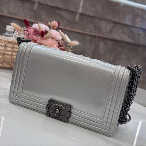 *SHIHNA名牌精品*CHANEL LE BOY BAG 中號 金珠光色