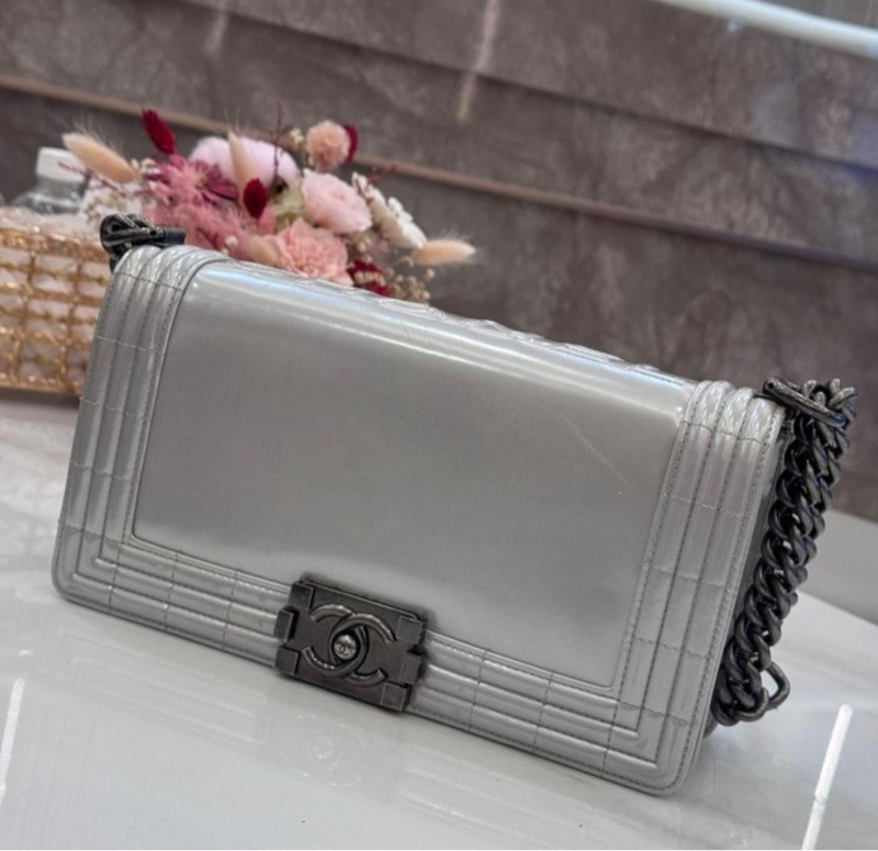 *SHIHNA名牌精品*CHANEL LE BOY BAG 中號 金珠光色-0