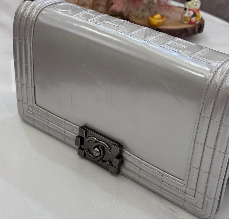 *SHIHNA名牌精品*CHANEL LE BOY BAG 中號 金珠光色-1