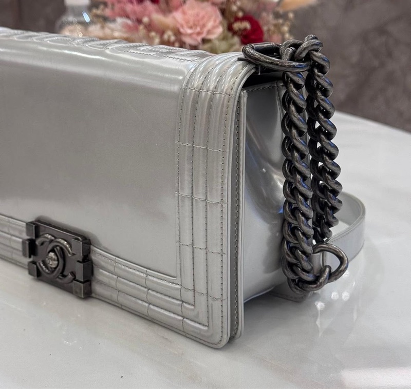 *SHIHNA名牌精品*CHANEL LE BOY BAG 中號 金珠光色-2