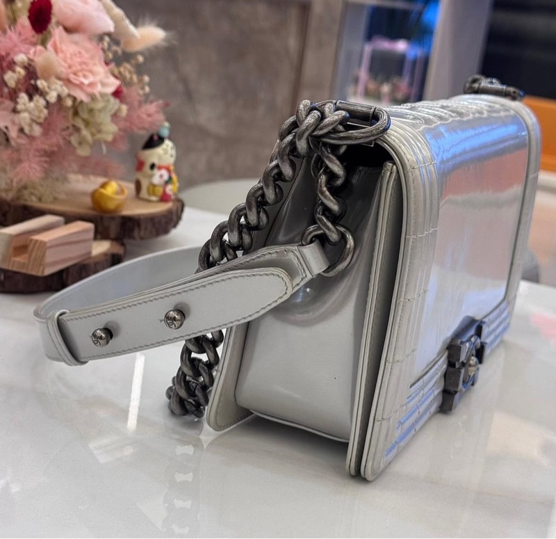 *SHIHNA名牌精品*CHANEL LE BOY BAG 中號 金珠光色-3