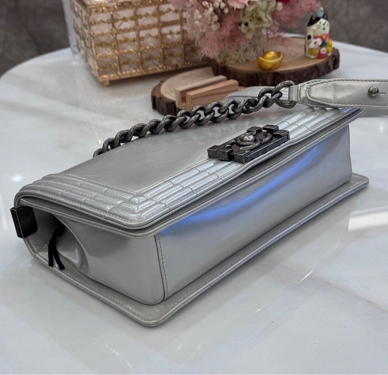 *SHIHNA名牌精品*CHANEL LE BOY BAG 中號 金珠光色-6