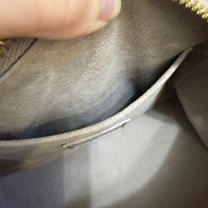 LV 斑鳩灰牛皮金釦Speedy 20手提斜背波士頓包M46575-14