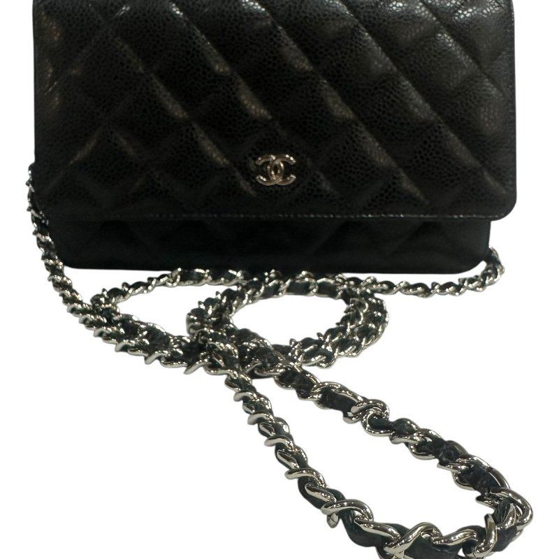 【美收精品】CHANEL黑色荔枝紋牛皮WOC 4-62-19