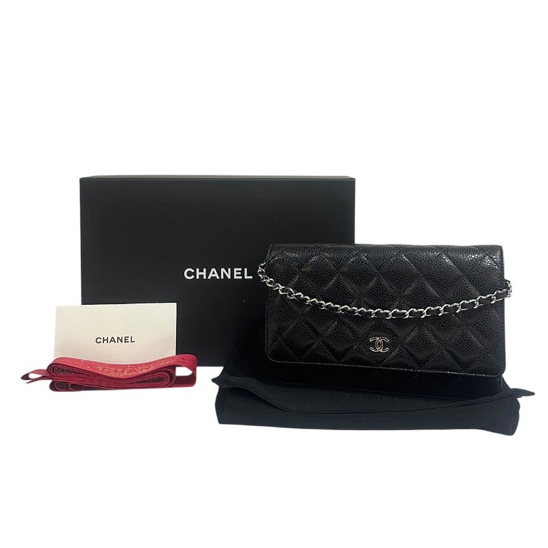 【美收精品】CHANEL黑色荔枝紋牛皮WOC 4-62-20