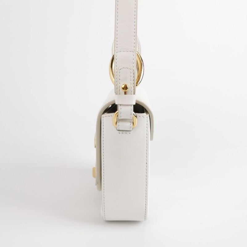 Chloe C迷你牛皮翻毛皮拼皮字母C徽飾斜挎包單肩包-2