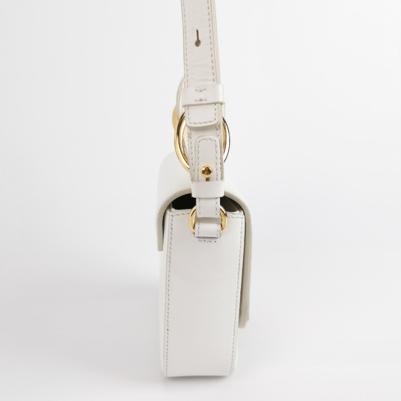 Chloe C迷你牛皮翻毛皮拼皮字母C徽飾斜挎包單肩包-3