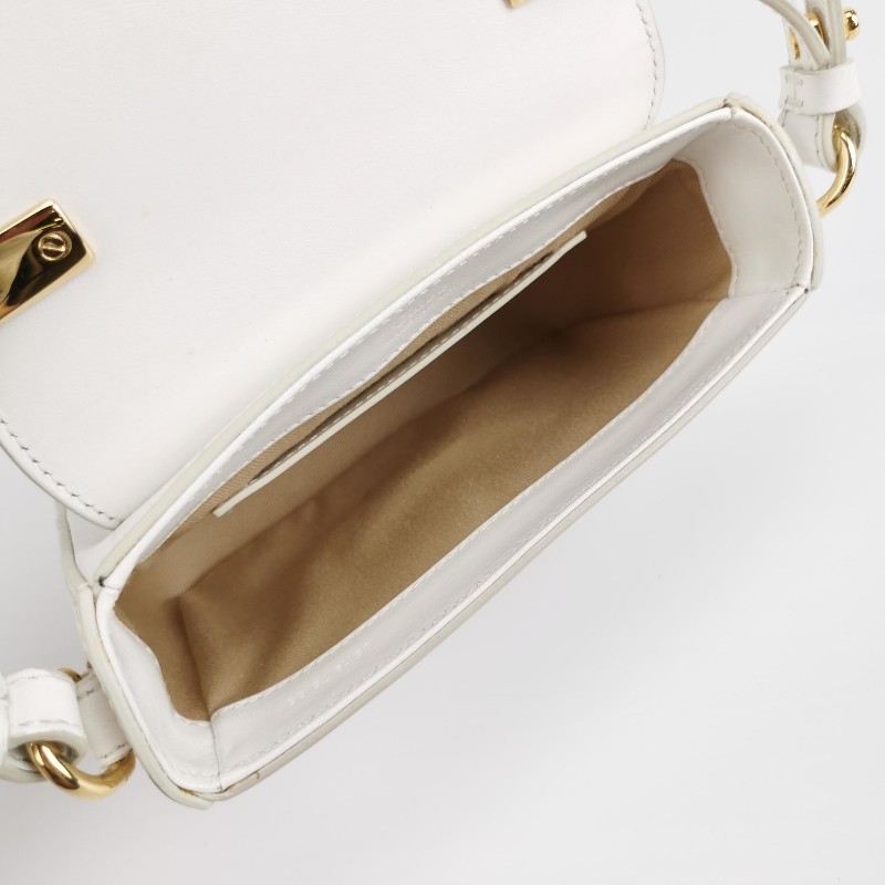 Chloe C迷你牛皮翻毛皮拼皮字母C徽飾斜挎包單肩包-6