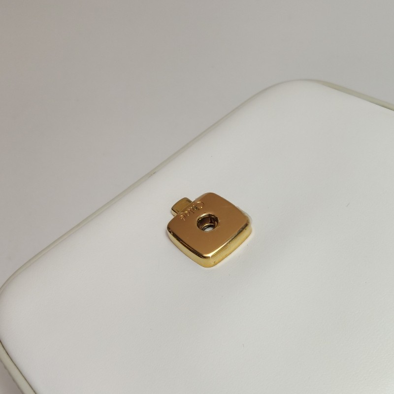 Chloe C迷你牛皮翻毛皮拼皮字母C徽飾斜挎包單肩包-13