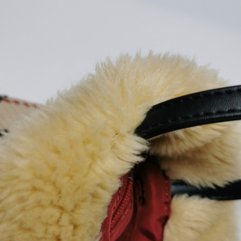 Burberry牛皮拼色格紋單肩包-14