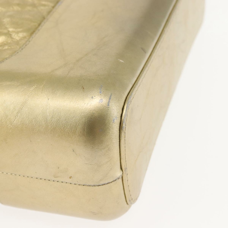 【日本直送】香奈兒肩背包 皮革 金銀 CC 標誌 正品 146160-14