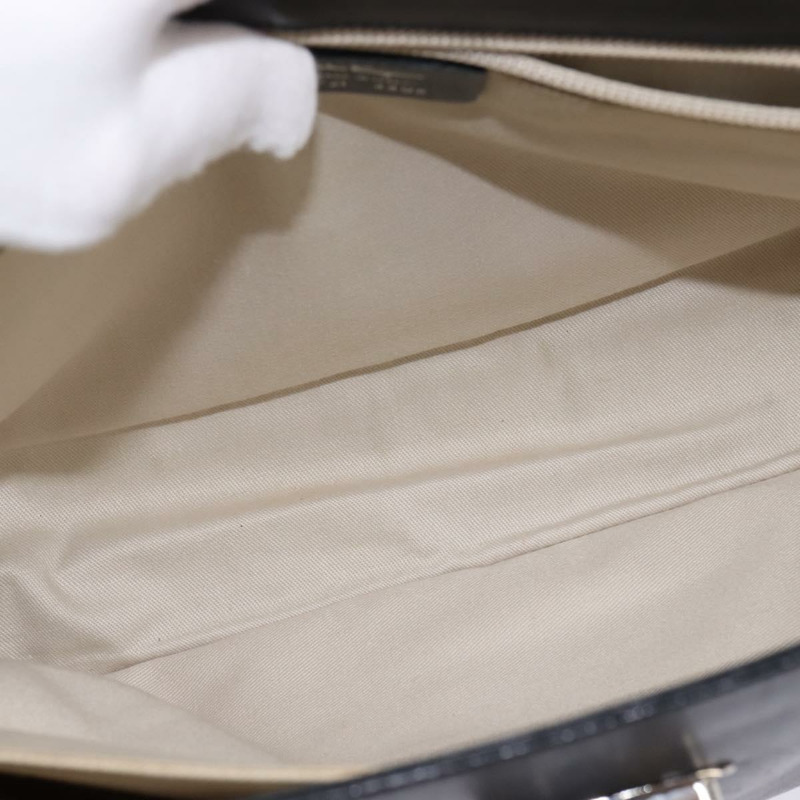 【日本直送】Salvatore Ferragamo Gancini 手袋 皮革 黑色 銀色 正品 148322-10