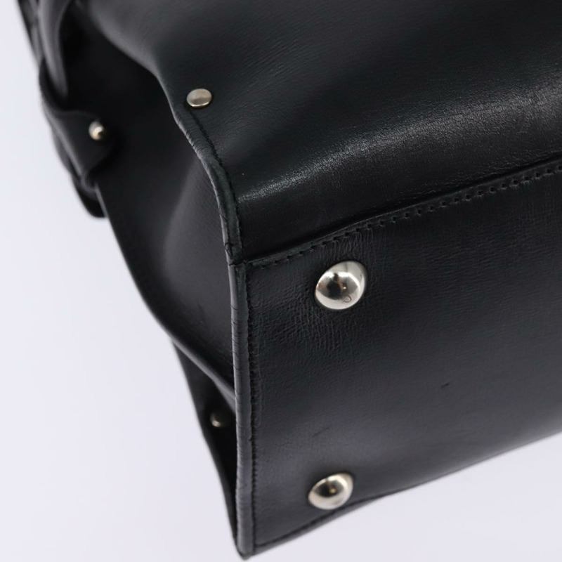 【日本直送】Salvatore Ferragamo Gancini 手袋 皮革 黑色 銀色 正品 148322-14