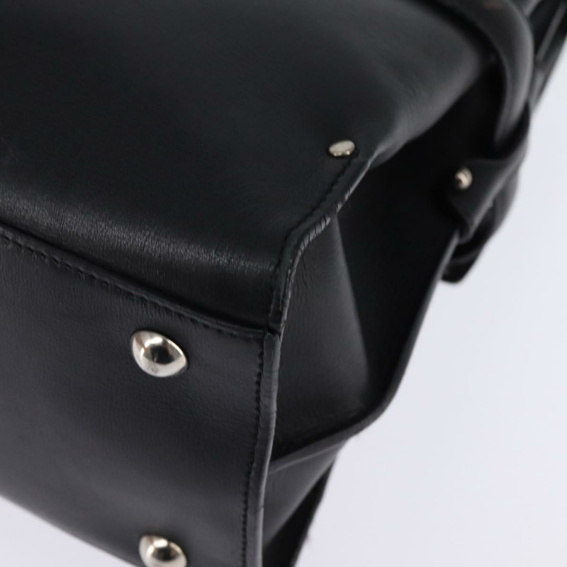 【日本直送】Salvatore Ferragamo Gancini 手袋 皮革 黑色 銀色 正品 148322-15