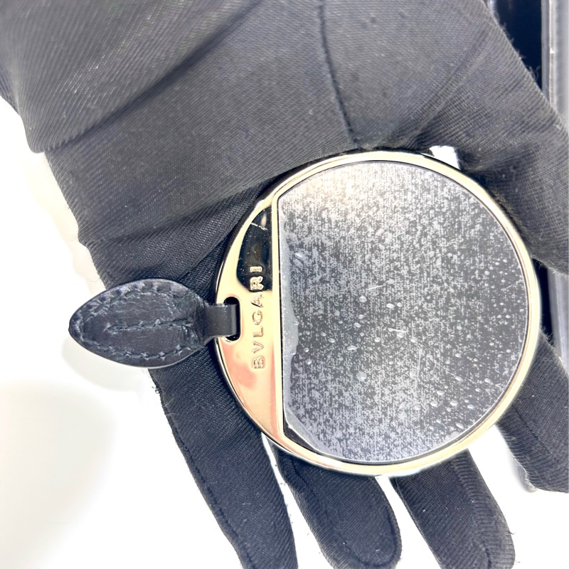 BVLGARI黑牛皮蛇頭Serpenti Forever下蓋側背包38102-7