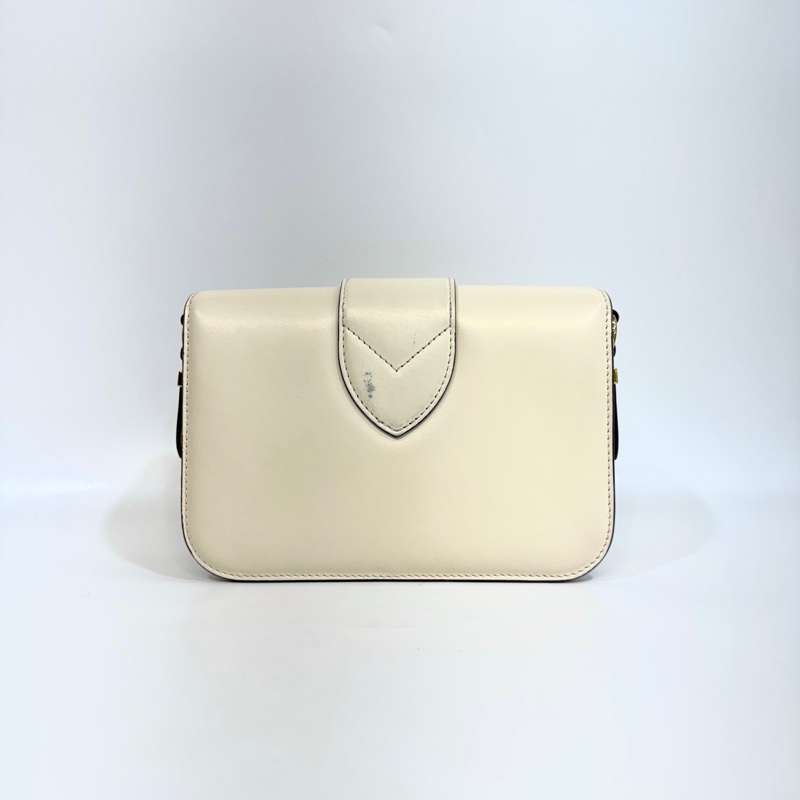 LV米白牛皮金釦下蓋Pont9 PM斜背包M55950-4