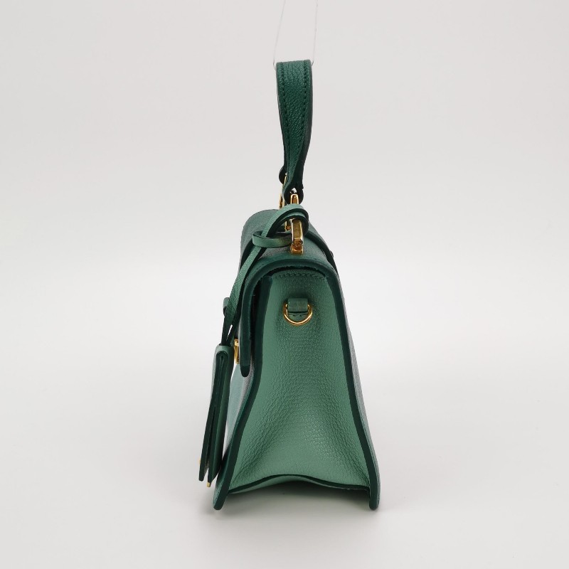 Miu Miu 羊皮拼色字母Logo金屬扣斜挎包-2